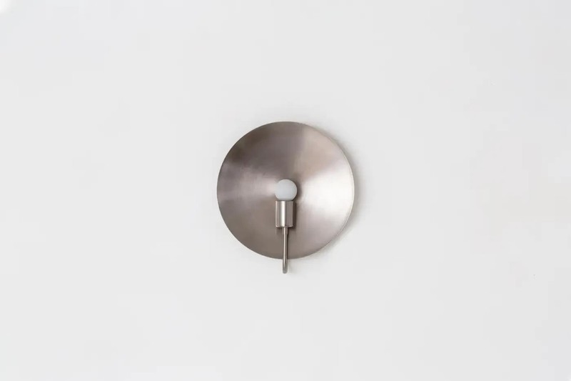 Workstead Helios ADA Sconce in Hewn Brass Modern Wall Light Luxury Designer Fixt gallery
