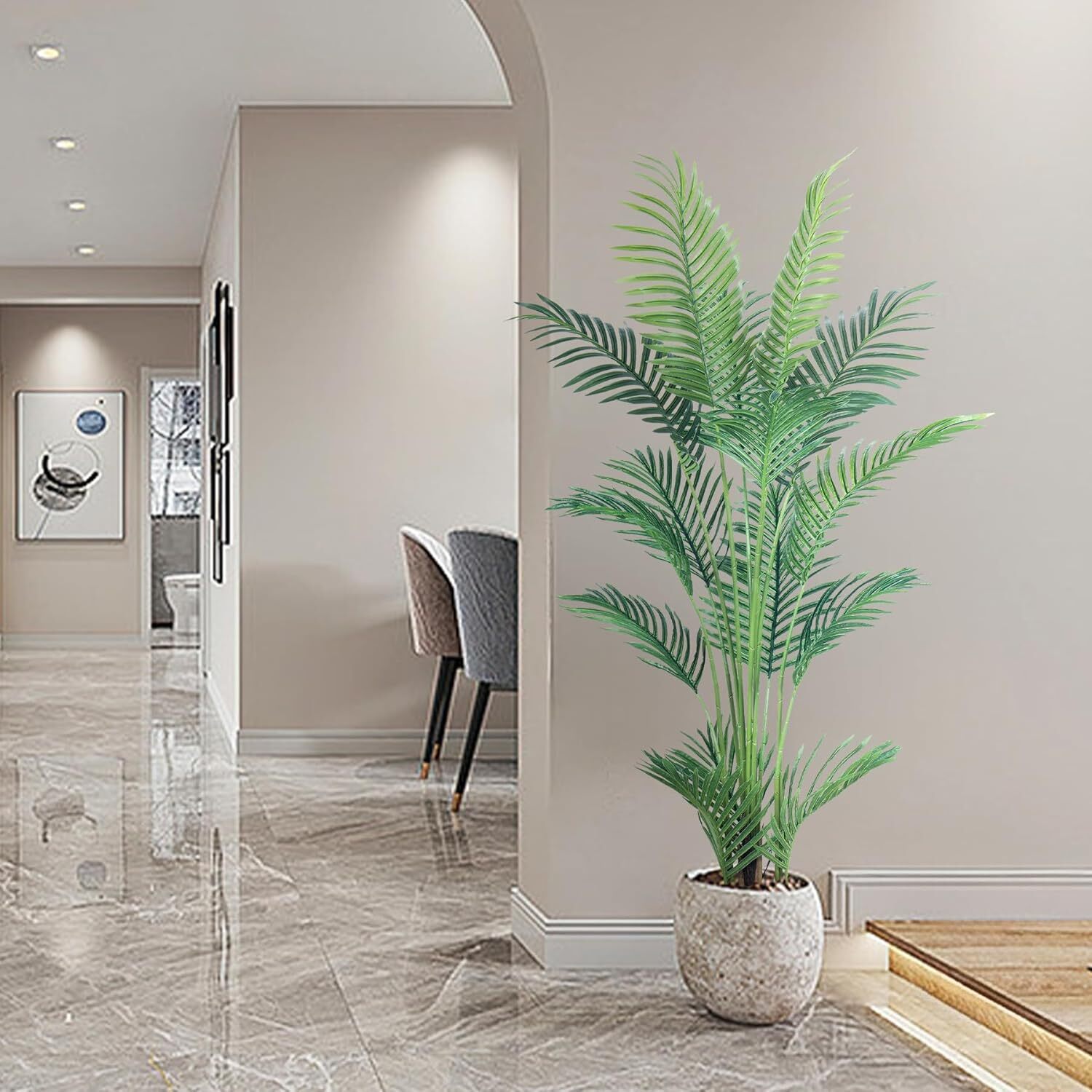 Colourtree Artificial Palm Tree,Faux Areca Palm Plant with Real Touch Leaves gallery