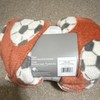 Target Soccer Ball Throw Blanket 50 x 60 in Orange White Polyester gallery