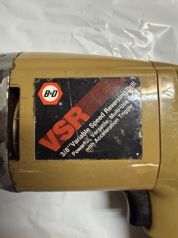 Black & Decker 3/8” VSR Variable Speed Drill Reversible Corded Electric 7127 gallery