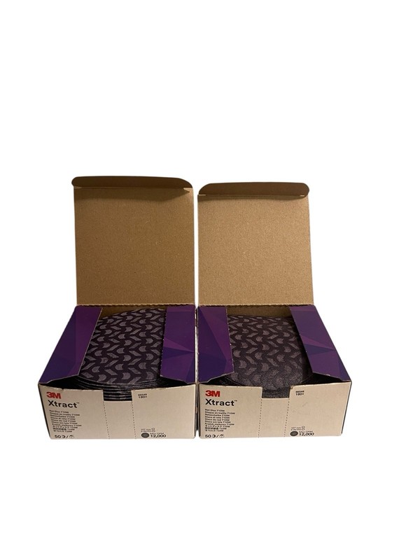3M Xtract Cubitron II 66548 Net Disc 710W 180+ 5" NH Die 500X 50ct x2 (100pk) gallery