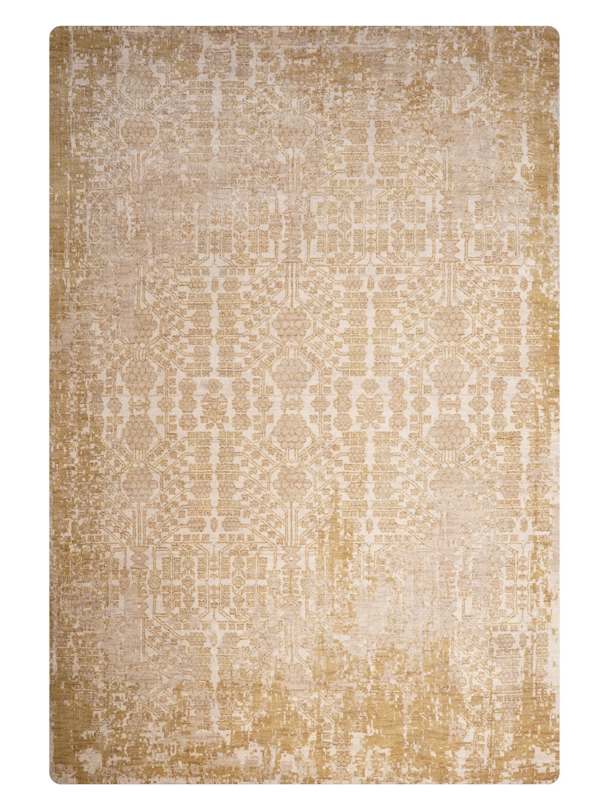 Hand-Knotted Loom Wool Oriental Area Rug -Light Brown | BBH Homes I BBHM0025 gallery