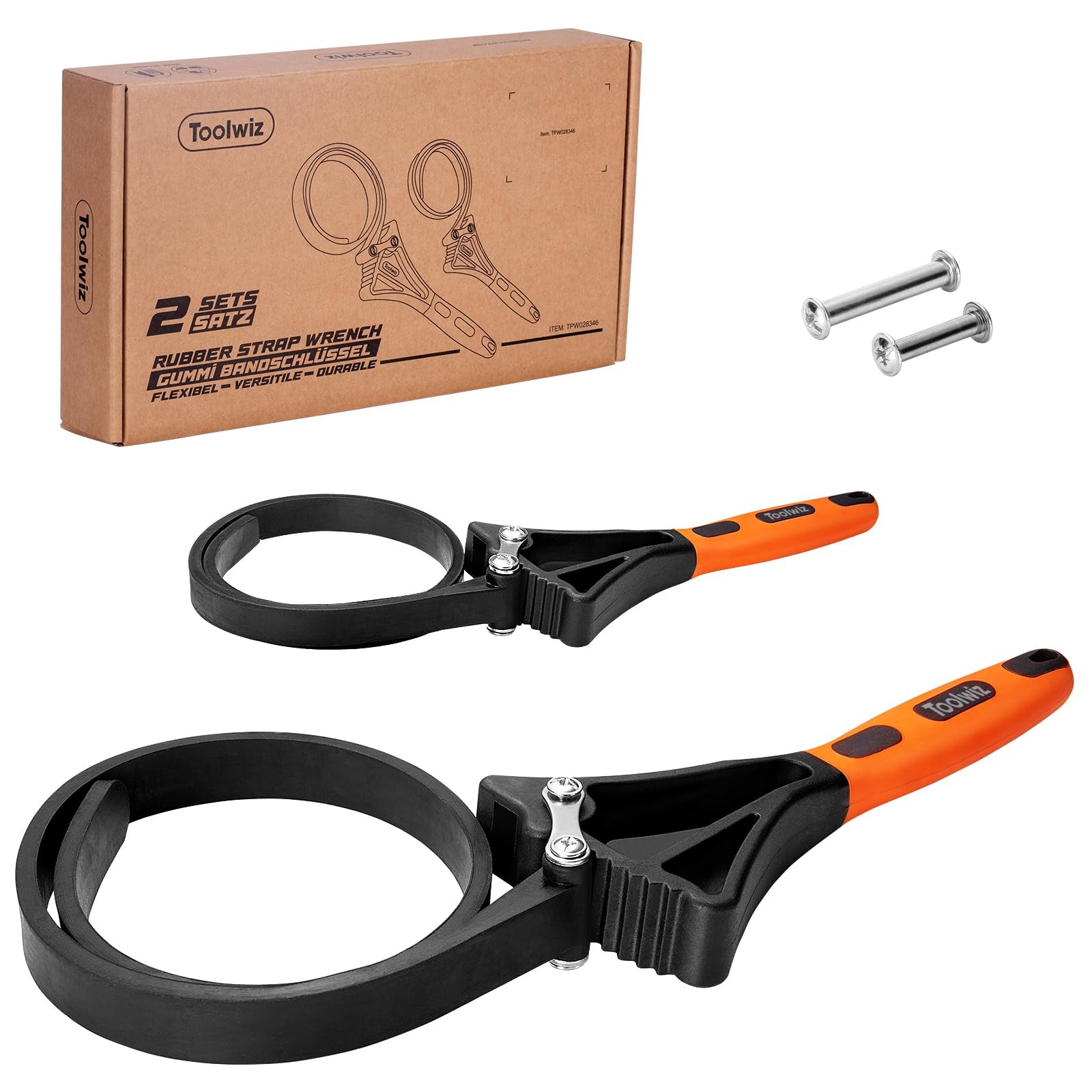 Rubber Strap Wrench Set, 2pcs for Pipes Below 6'' 150mm and 4'' 100mm Univers... gallery