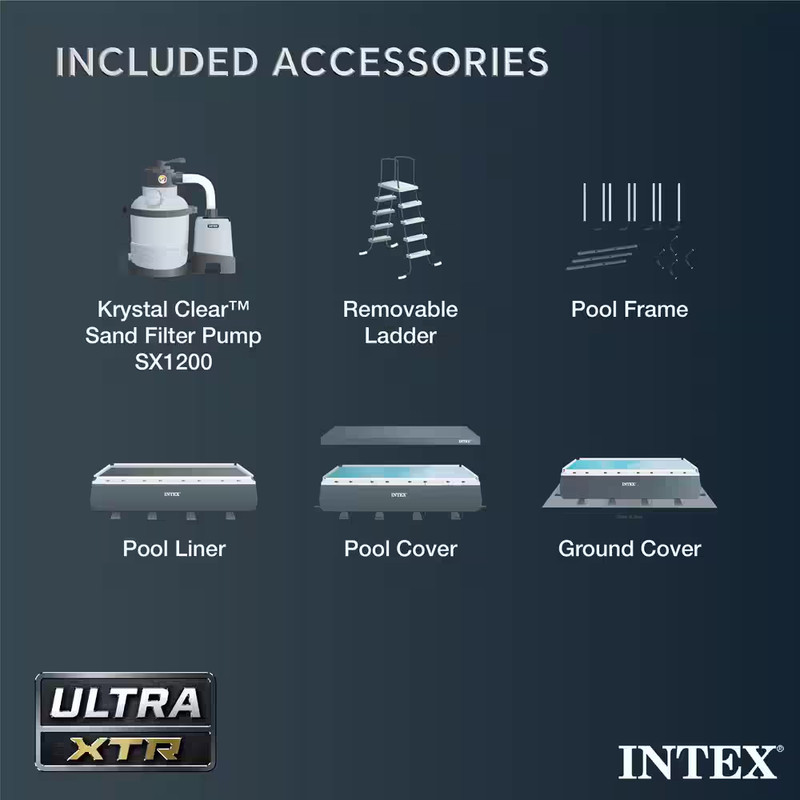 Ultra XTR 18 Ft. X 9 Ft. Rectangular 52 In. Deep above Ground Pool Set gallery