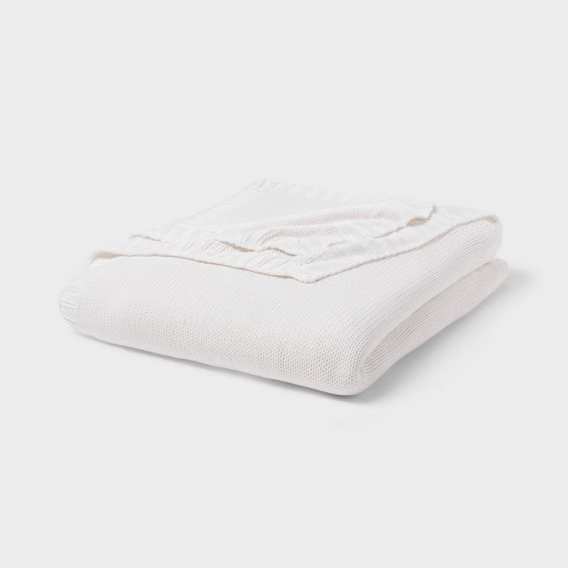 Sweater Knit Bed Blanket - Threshold gallery