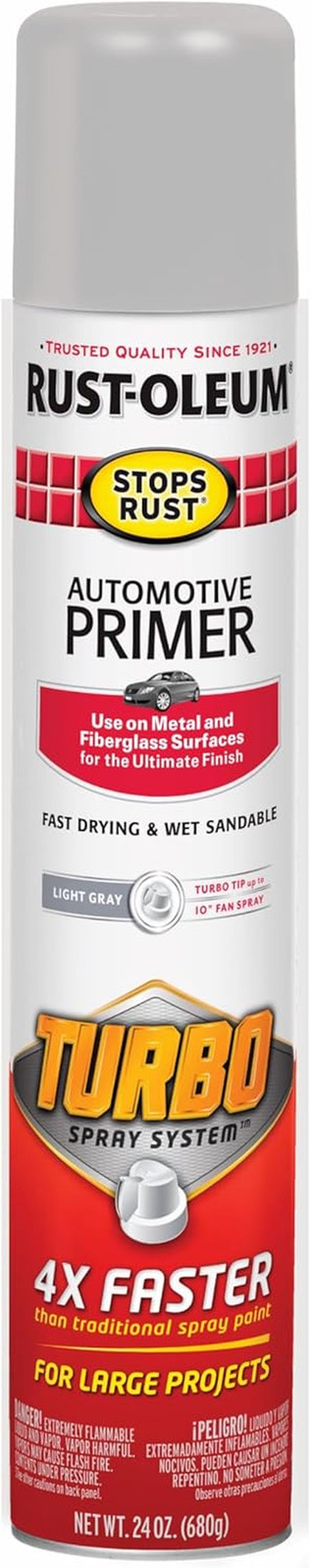 Spray imprimacion automotriz 393379 stops rust 24oz color gris claro mate gallery