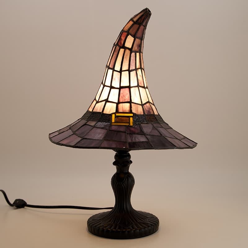 Cracker Barrel Exclusive Witch Hat Lamp | Stained Glass Lamp | In Hand Ships Now