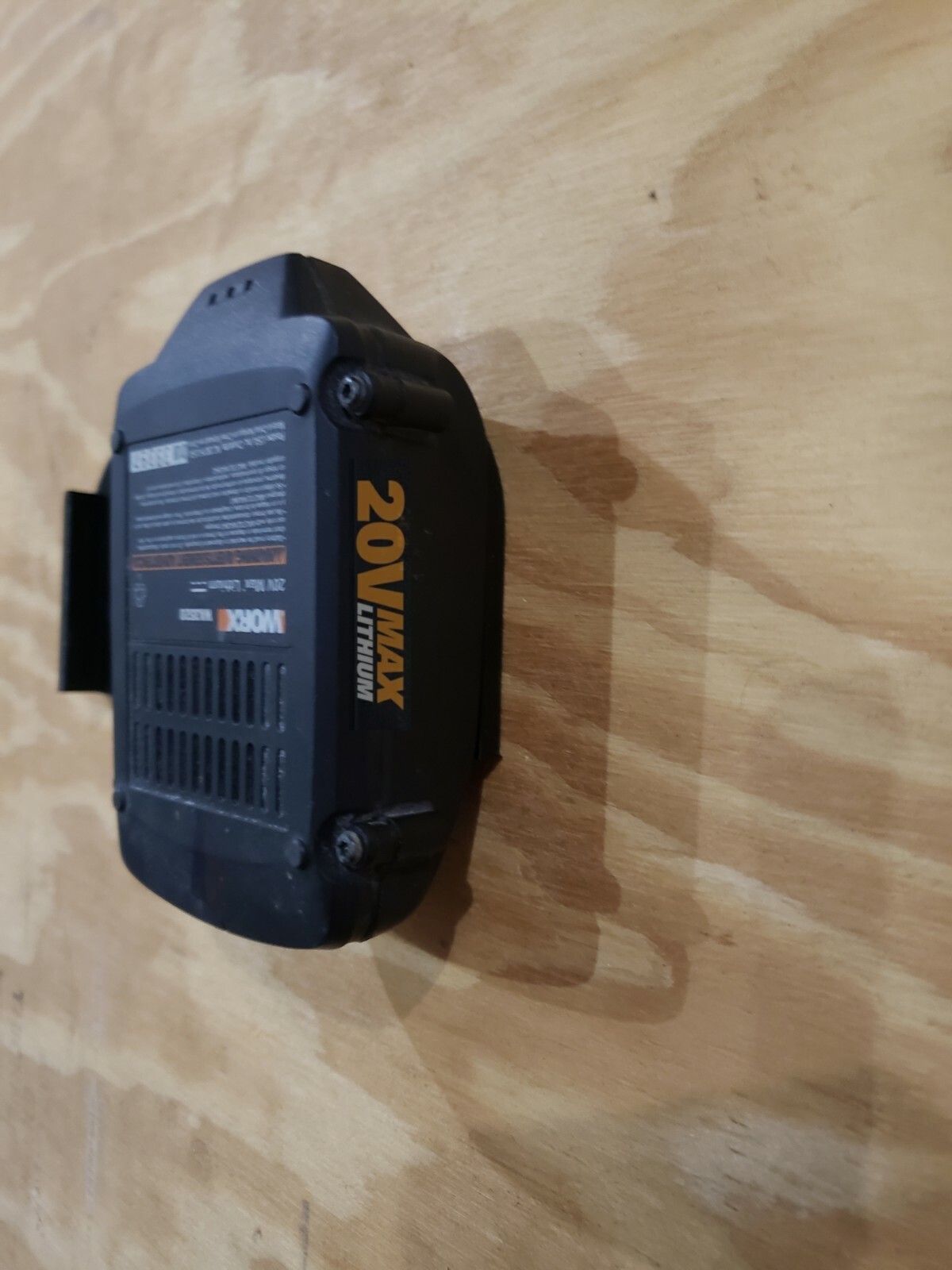 **2 Pack** Worx 20V Wall/Under Shelf Locking Battery Holder Mount gallery