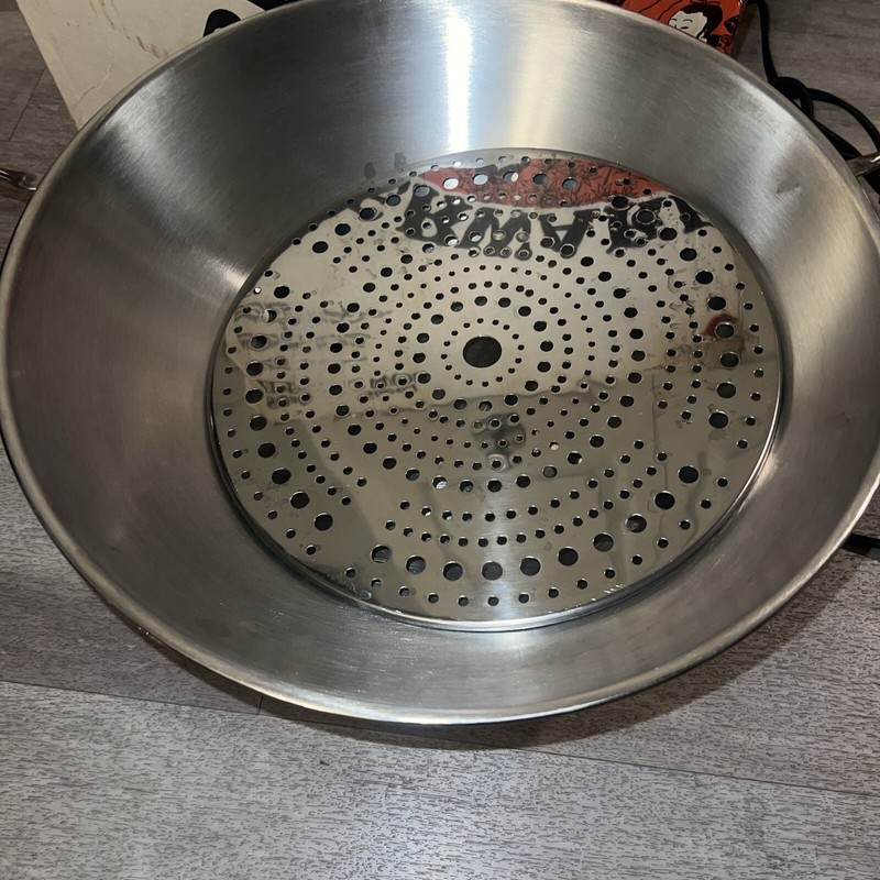 Electric Wok Farberware Model #303 Vintage Stainless Steel Works W/Cord. gallery