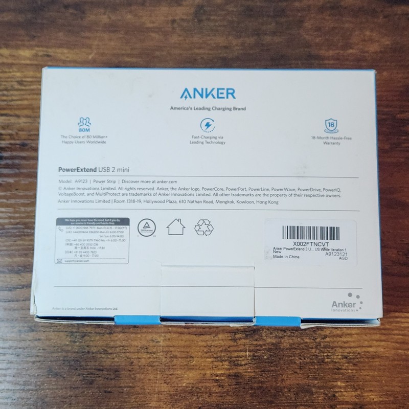 Anker PowerExtend USB 2 Mini – A9123 Compact Power Strip – 2 Outlets / 2 USB gallery