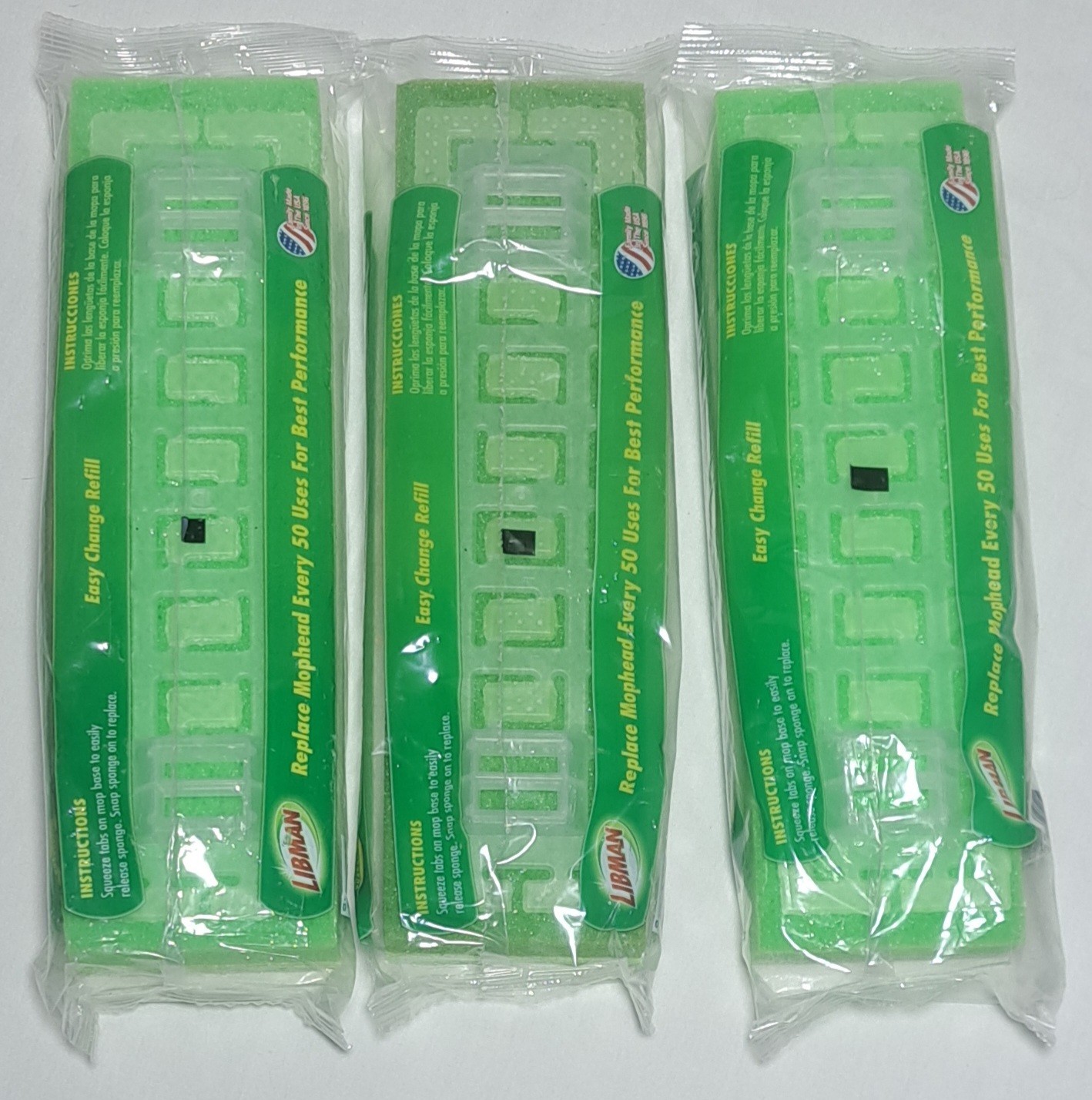 Libman Scrubster Mop Refill Easy Change Snap-On Absorbent Lot of 3 NEW & SEALED gallery