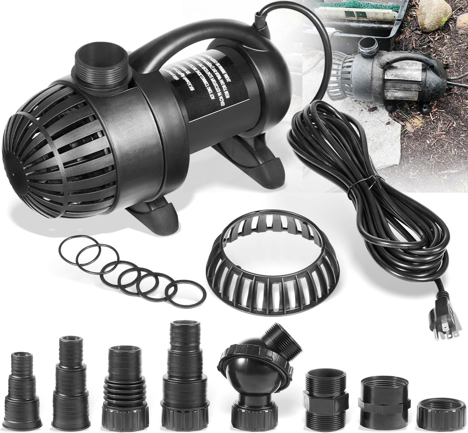 Replacement for 3000 GPH Submersible Pond Pump (Part # 91018) gallery