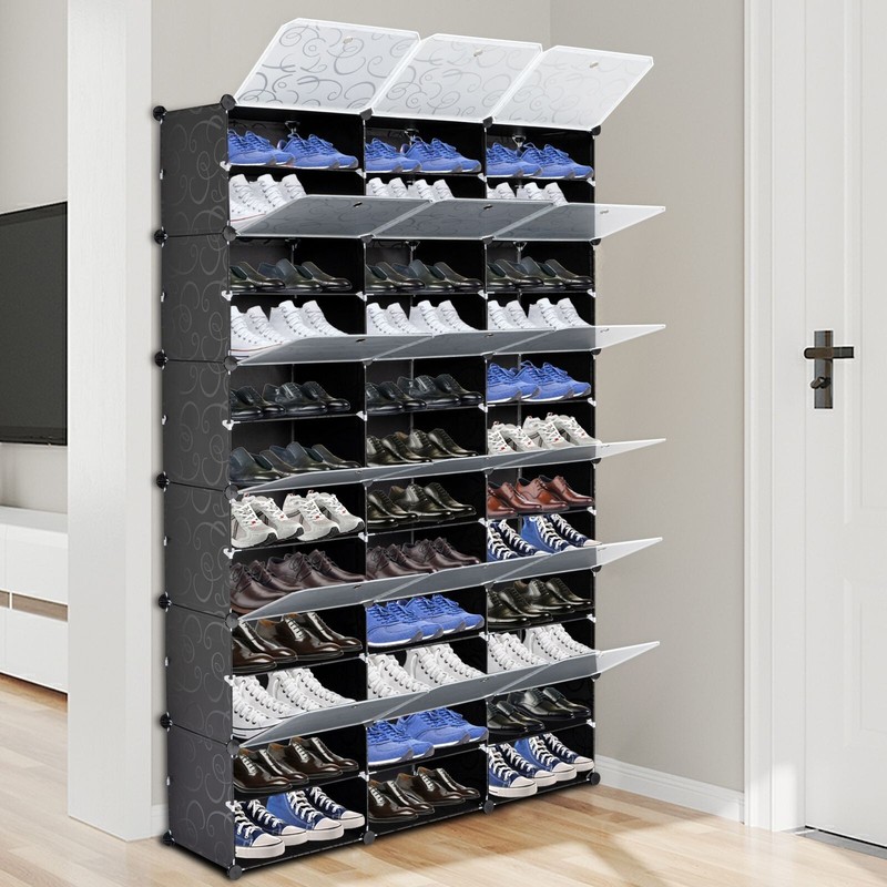 12-Tier Portable 72 Pair Shoe Rack Tower Shelf Storage Cabine Organizer 36 Grids gallery