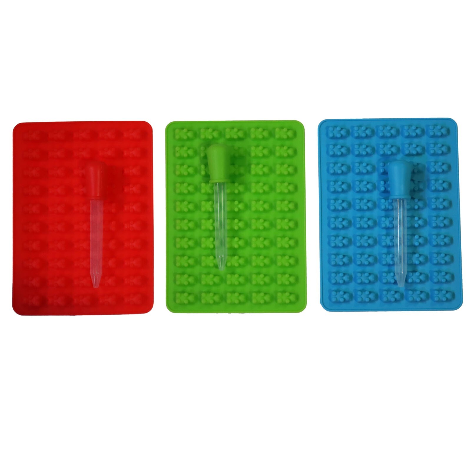 3pcs Silicone Candy Making Molds Gummy Bear Molds Candy Making Supplies with 3 D gallery