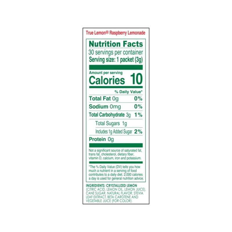 True Lemon Raspberry Lemonade Drink Mix 3.17 Ounce Pack Low Calorie Hydration gallery