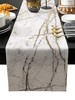 Marble Table Runner-Cotton Linen-Long 90 inche 13x90 Inch Marble-001zld1466 gallery