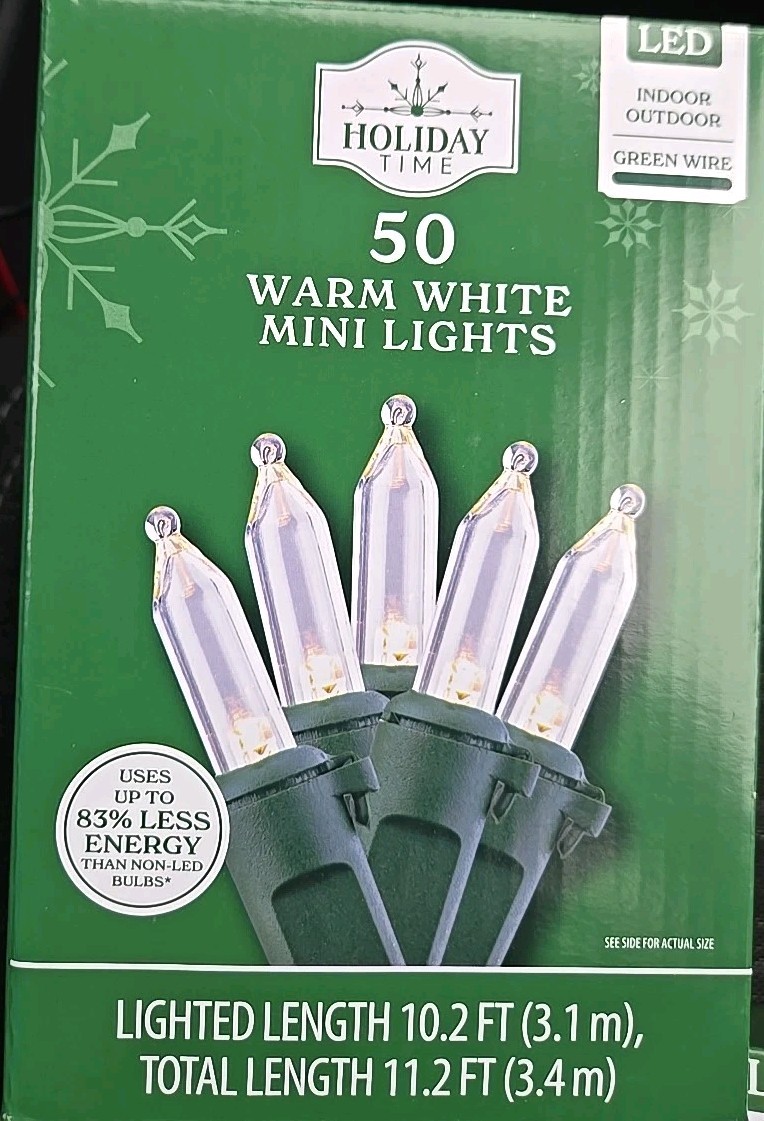 New 50-Count LED Mini Christmas String Lights, Warm White , 10.2', gallery