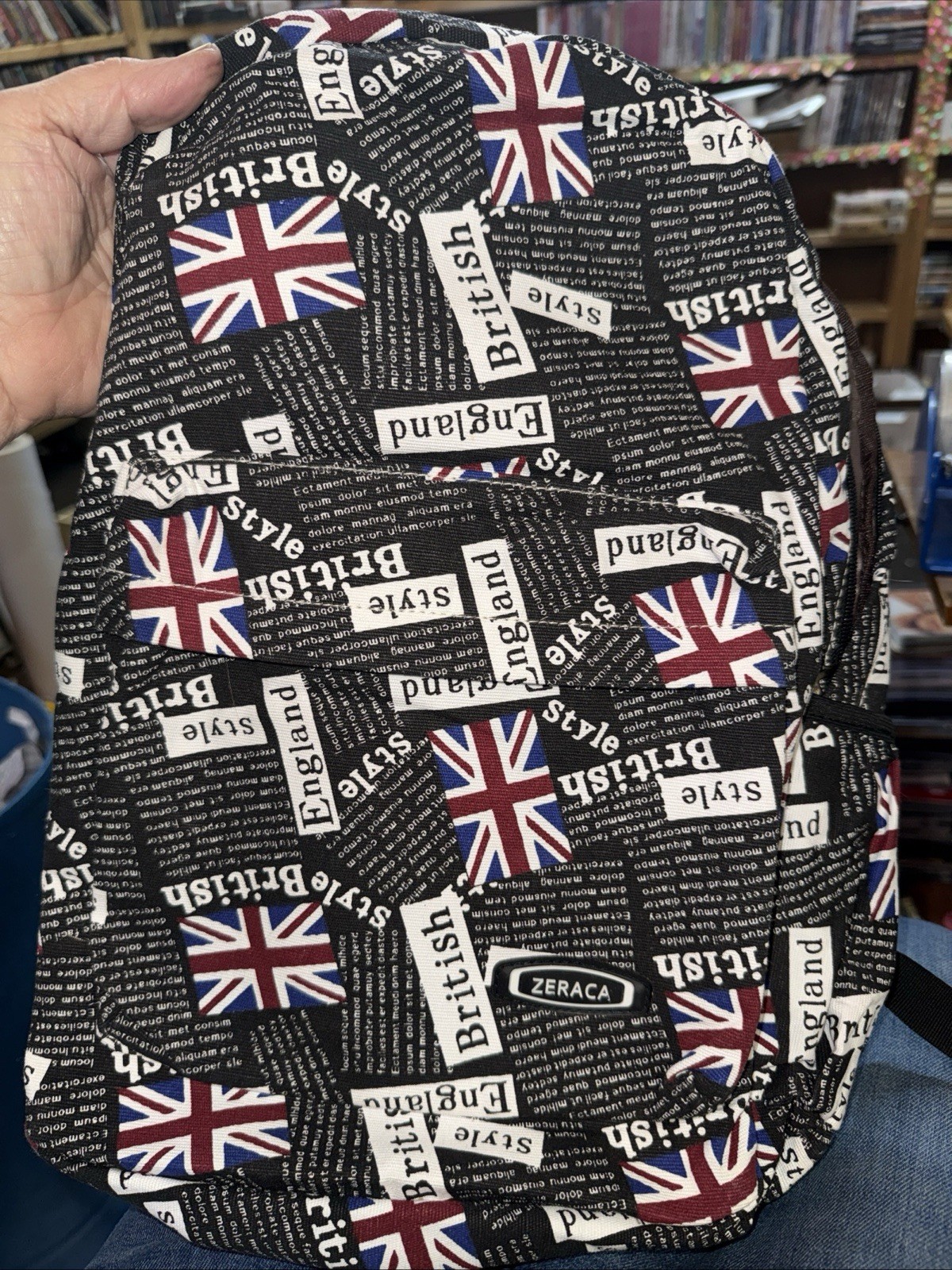 Black England Flag—zeraca Unique back pack