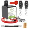 Remote Battery Disconnect Switch 12v, 250A, with Long Negative Wire gallery