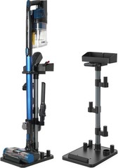 28″ Cordless Vacuum Stand | Universal Stick Vac Dock, 7 Accessory Holders, Black