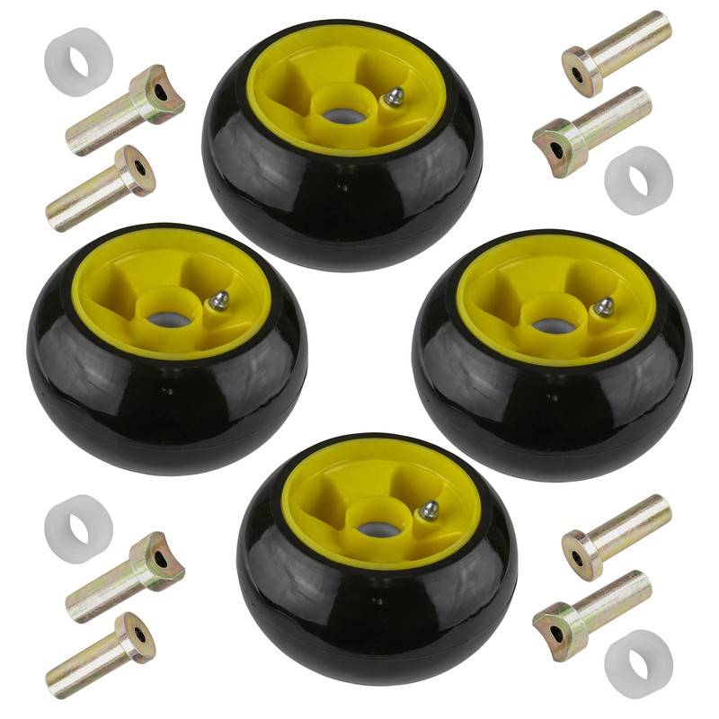 4 Deck Wheel Kit for John Deere 325 335 345 355D with 48" and 54" decks AM125172 gallery
