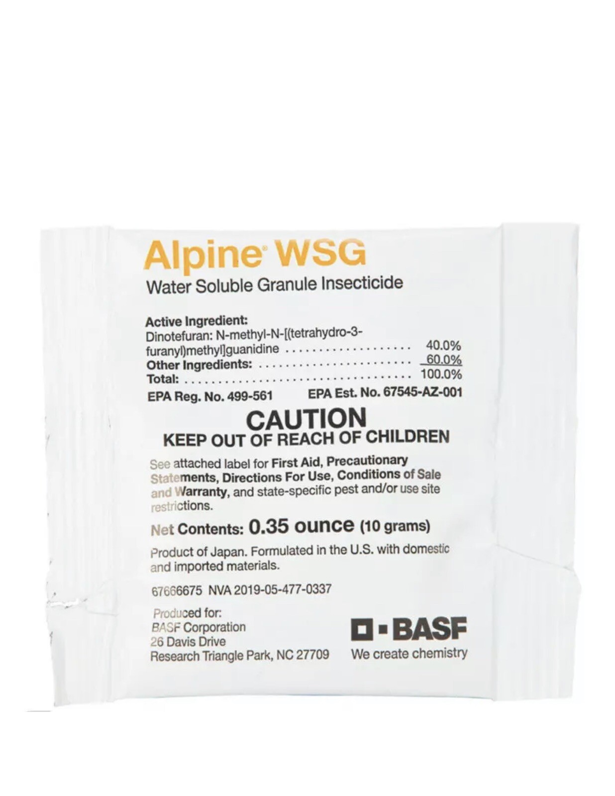 2 Packets Alpine WSG Water Soluble Granule Insecticide Kill Ant roach ~ 20 Gram gallery