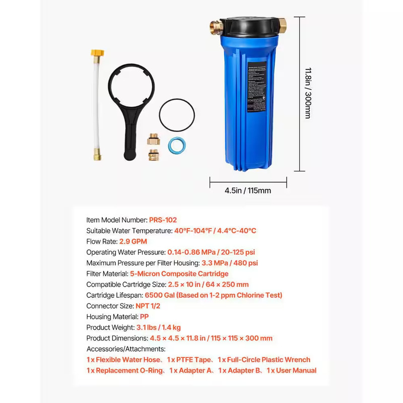 RV Water Filtration System, Drinking/Washing Water Filter System for Campers, Se gallery
