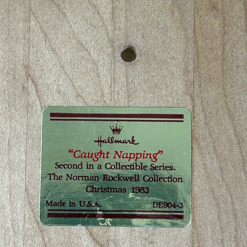 Hallmark "Caught Napping" Norman Rockwell 1983 Made in USA gallery
