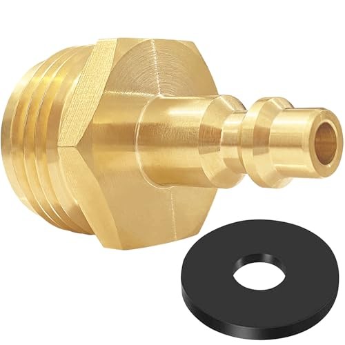 RV Blowout Plug for Winterization, Brass Air Compressor Quick Connect 1 pc gallery