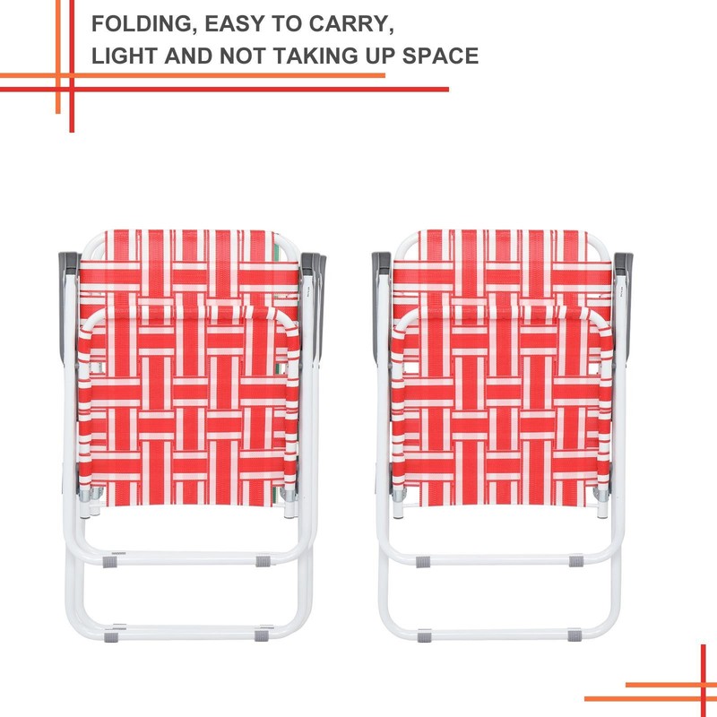 Outdoor 2 Pack Portable Folding Web Beach Chairs Garden Webbed Strap Camping gallery