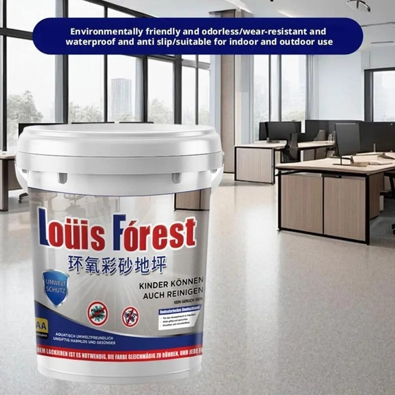 High-Gloss Marble Effect Epoxy Floor Coating, Louis Forest Epoxy Floor Paint - gallery