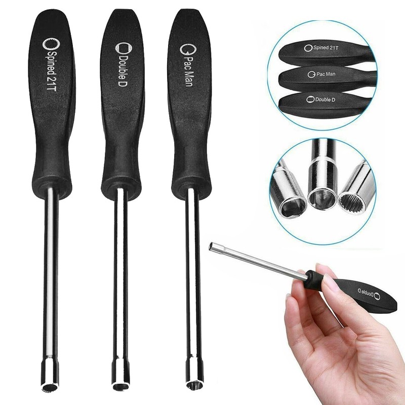 3Pcs Screwdriver Adjustment Tool Double D Pac Man 21T For 2-Cycle Small Engine gallery