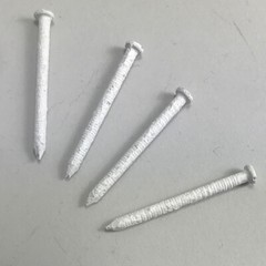 1 7/16″ Ring Shank Colored Finish Nails; White; 5 lb Box