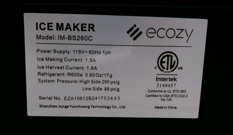 Ice Maker ecozy countertop Ice Maker Makes 26 lbs of Ice in 24 hrs . gallery