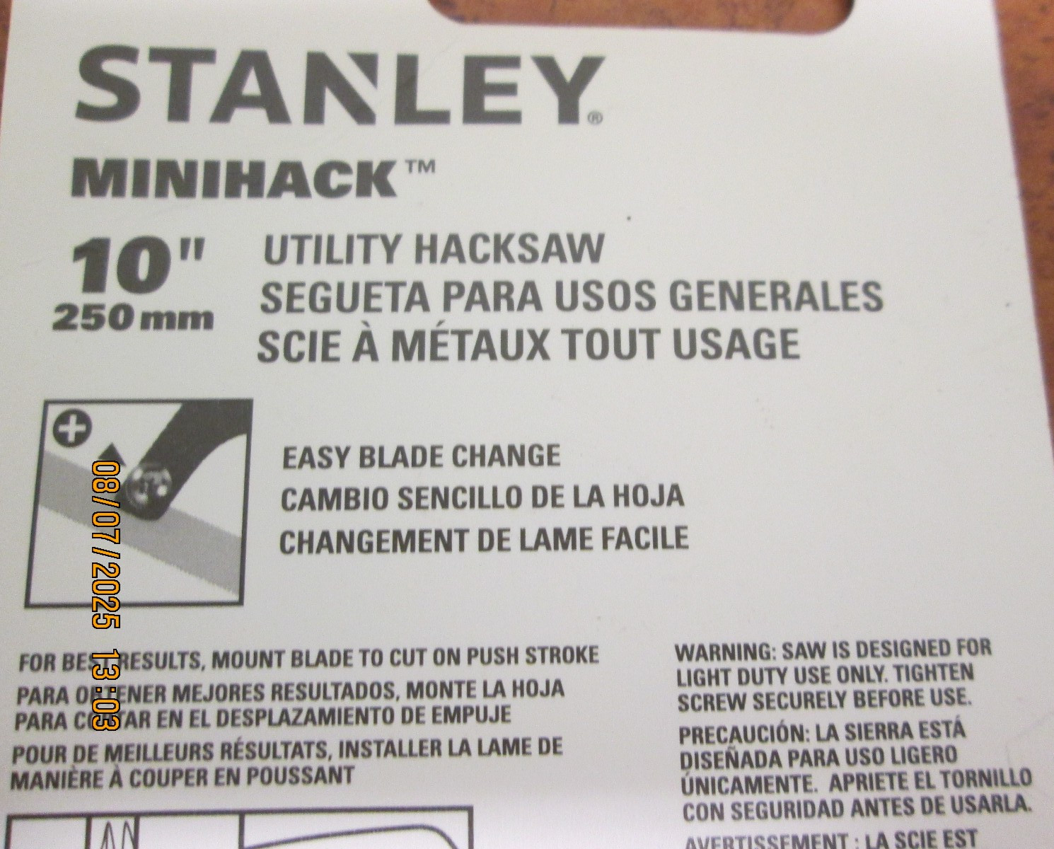 NEW STANLEY MINI HACK UTILITY HACKSAW WITH 10" BLADE gallery