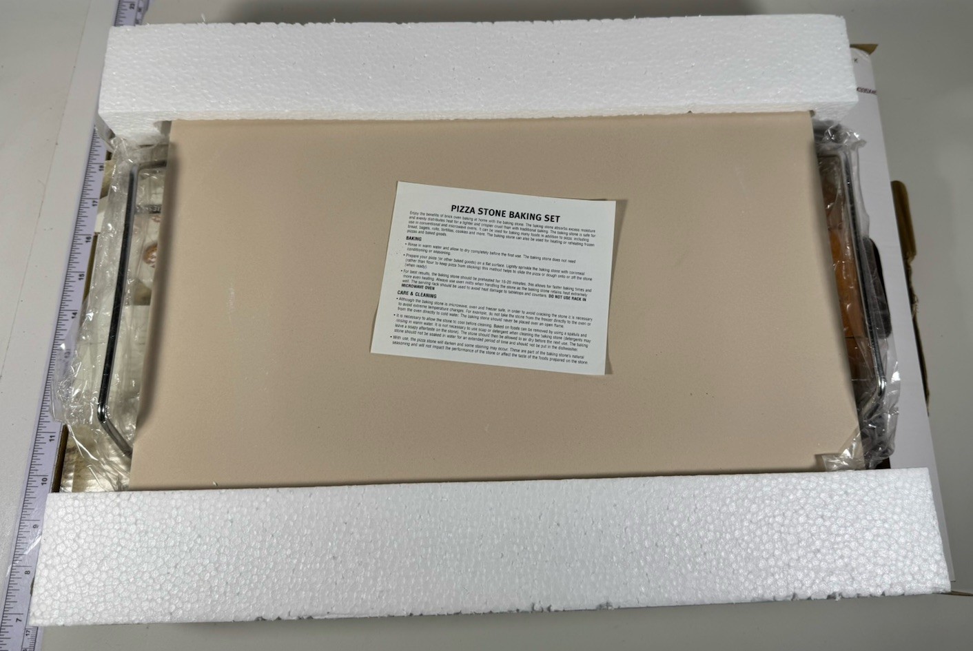 Pizza Stone Baking 12”x15” Living Quarters Biscuits Pizza Cookies NIB Open Box gallery