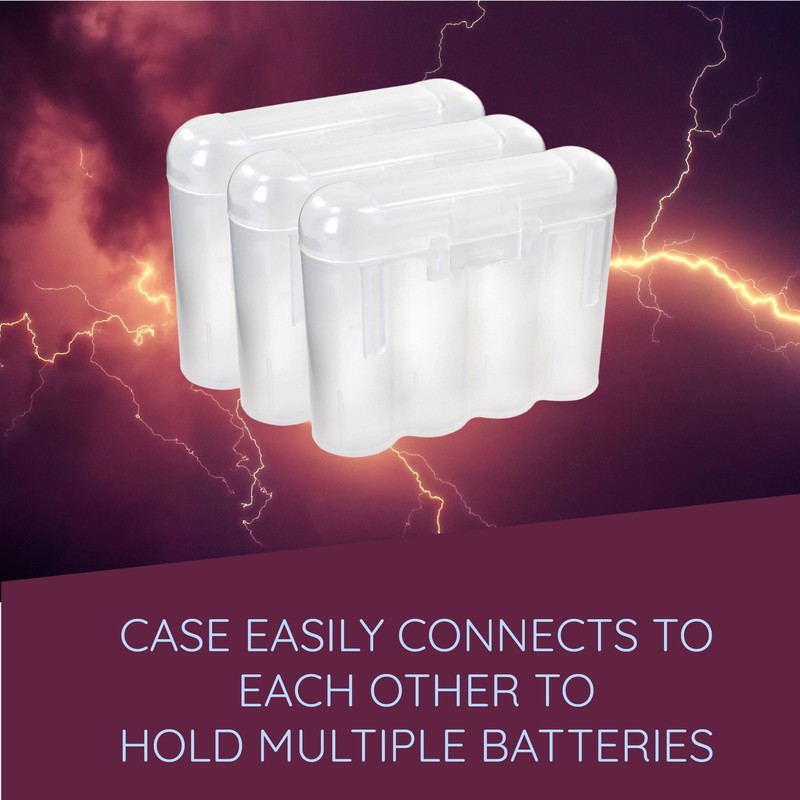 Four 4 EBC Battery AA AAA Clear Plastic Battery Storage Case Holder Box USA Ship gallery