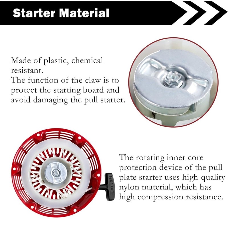 Pull Start Starter Recoil Cover For Honda GX340 GX390 11HP 13HP Rope & bolts gallery