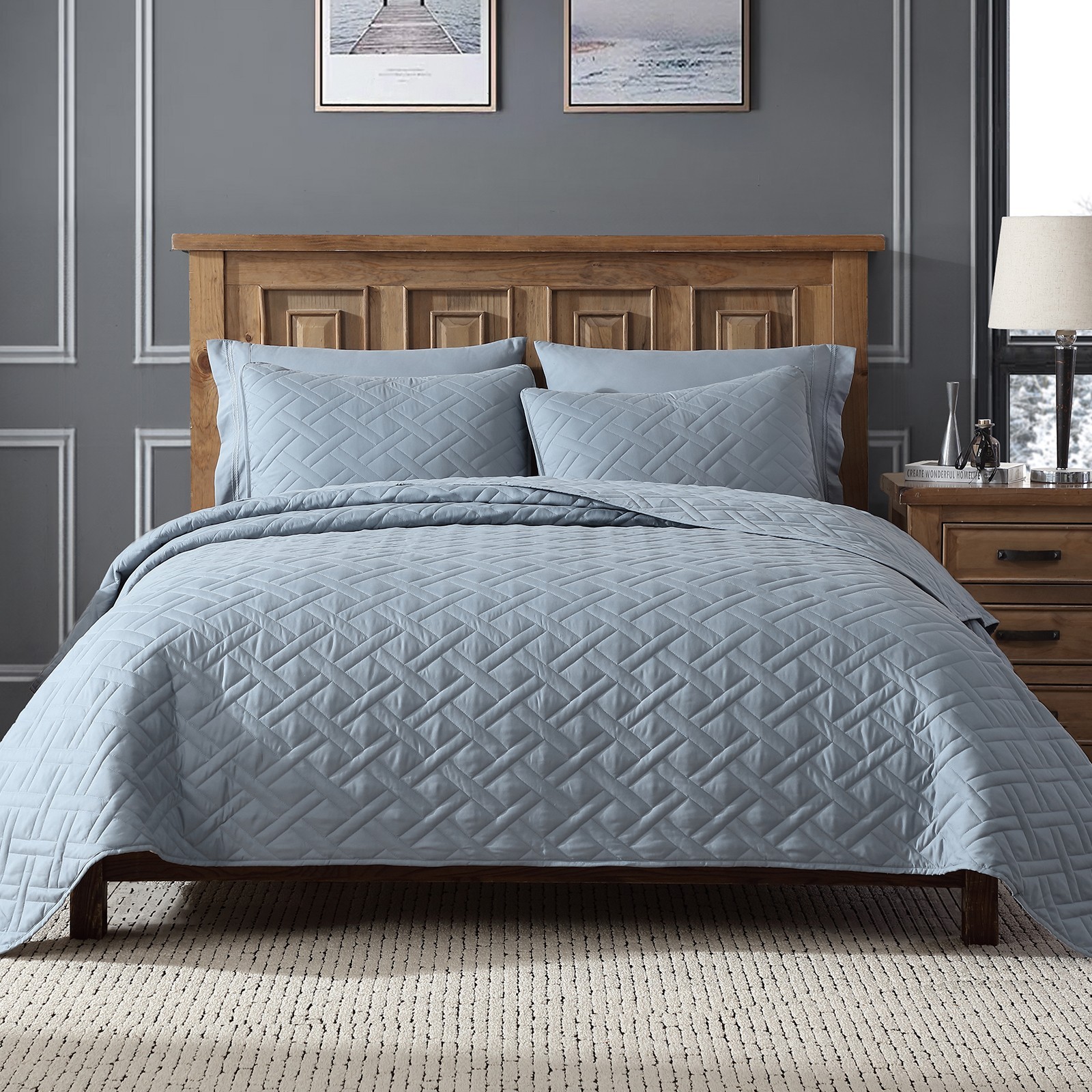 Quilt Set 2/3-Piece Lightweight Soft Bedspread All Season Bedding – ClevaHome gallery