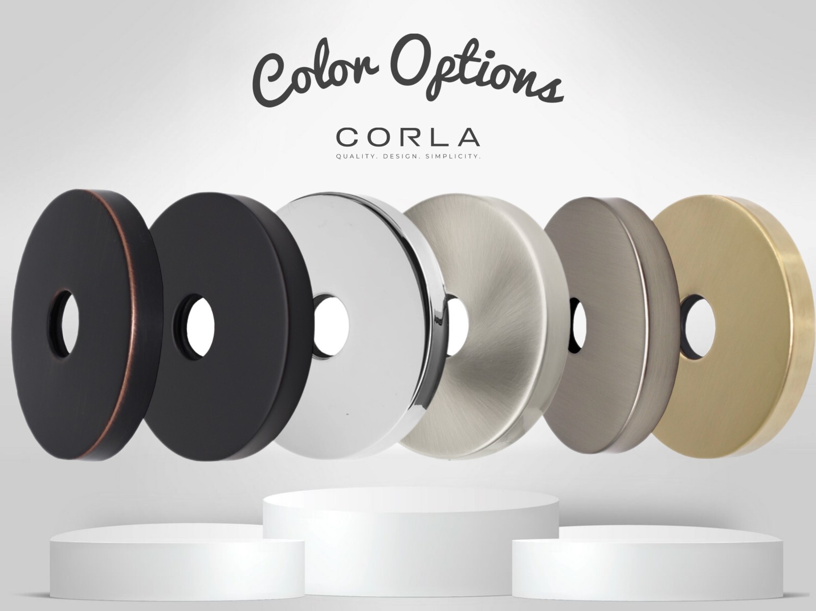 Corla 3.5" Shower Arm Flange Large Modern Universal Escutcheon Replacement Plate gallery