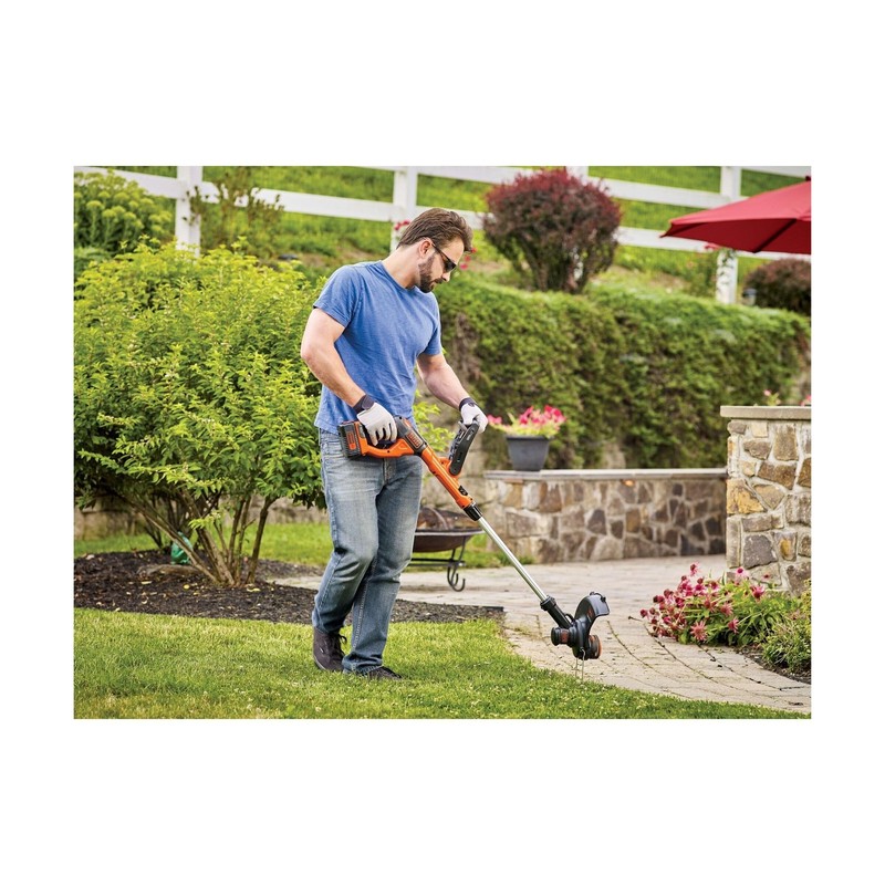 Black+Decker 40V MAX 13 Inch String Trimmer and Lawn Edger with Battery and C... gallery