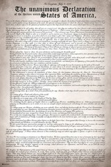 Declaration Independence Remastered Readable US History Art Print Poster 12×18