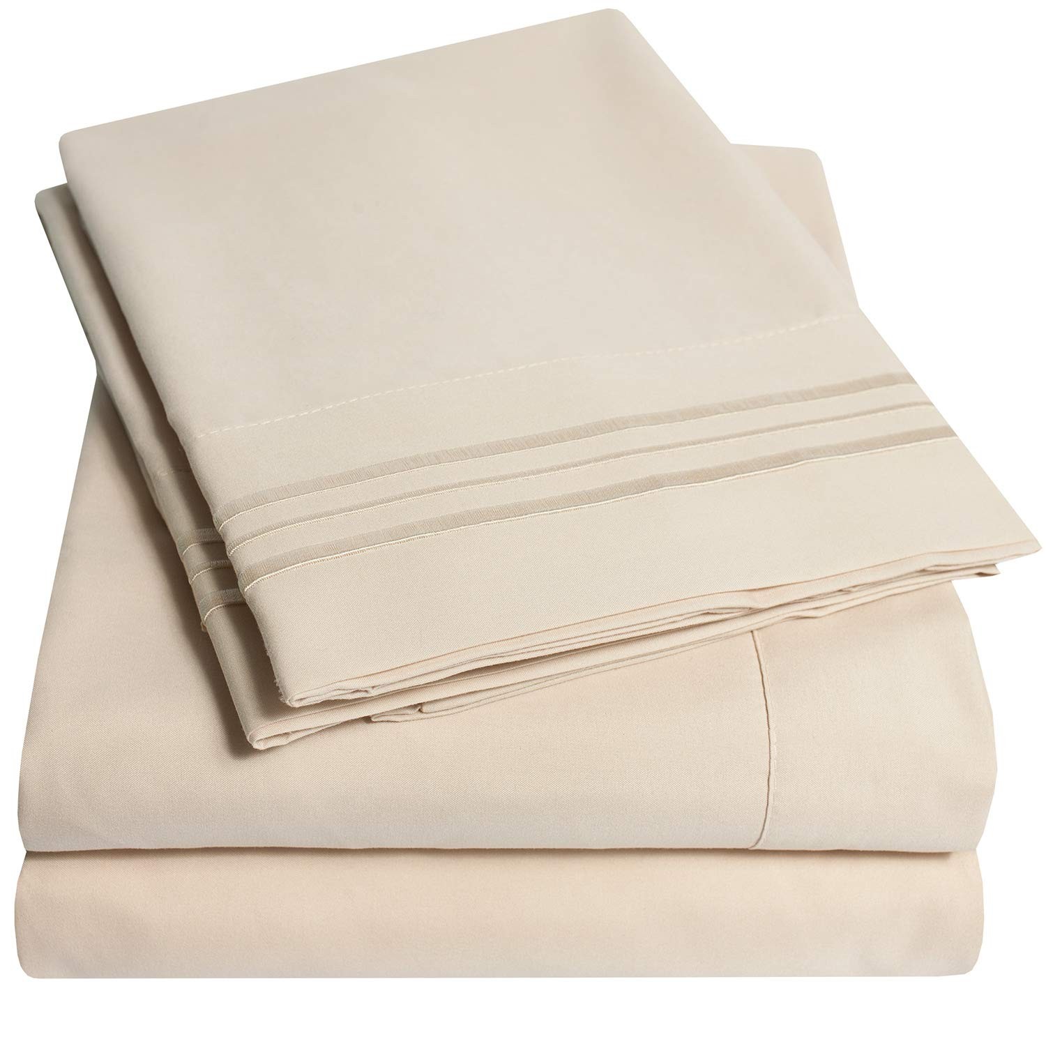 1500 Supreme Collection King Sheet Sets Beige Cream - Luxury Hotel Bed Sheets gallery