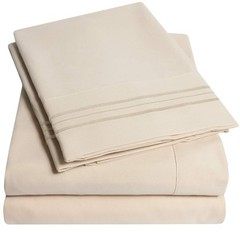 1500 Supreme Collection King Sheet Sets Beige Cream – Luxury Hotel Bed Sheets