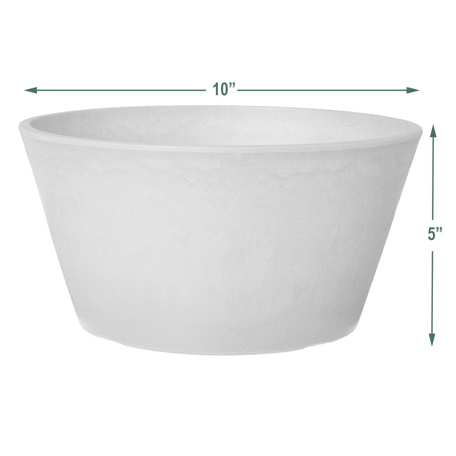 PSW Pot Collection TD25TP Plastic/Stone/Wood Composite Shallow Bulb Pan No D... gallery