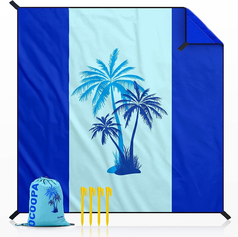 New! OCOOPA Diveblues Beach Blanket Sand proof 10'X 9' Fits 1-8 Adults Easy Pack gallery