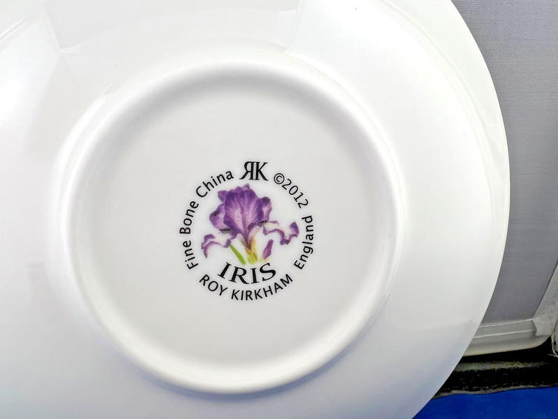 IRIS , BONE CHINA BREAKFAST CUP SAUCER, KIRKHAM, MADE ENGLAND NEW gallery