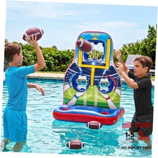 Inflatable Football Toss Pool Games Set, Football Target for Kids Age 8-12, gallery