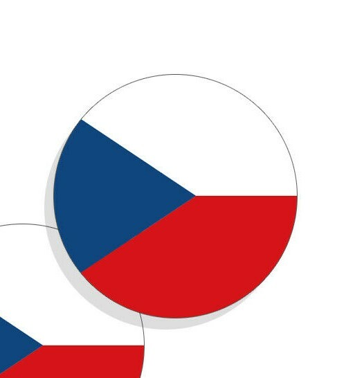 Czechia Flag Stickers Flag Decals Czechia Flag Vinyl Stickers Round 4pack gallery