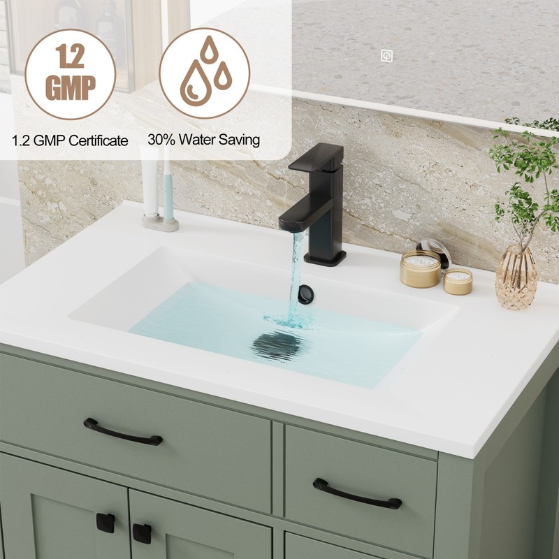 30" Single Sink Vanity Top Undermount Bathroom Sink gallery